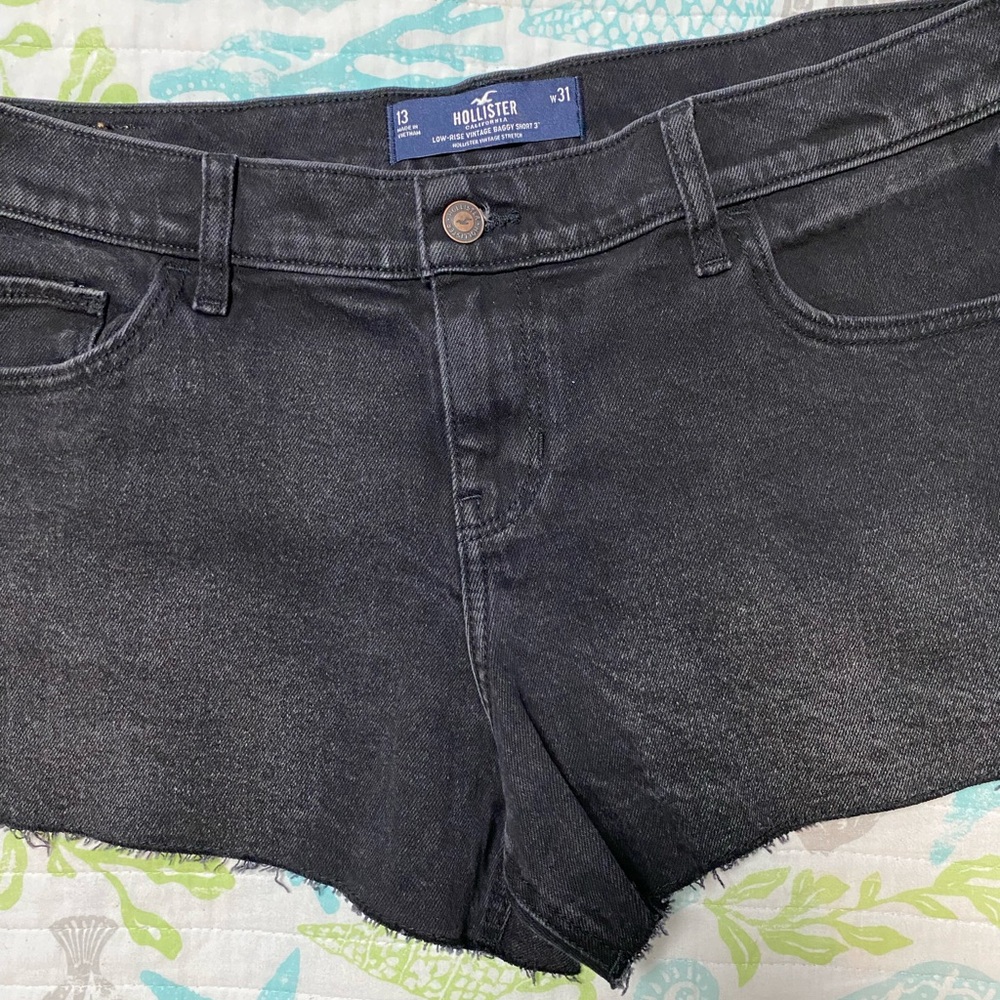 Hollister Black Jean shorts Slim Fit Casual